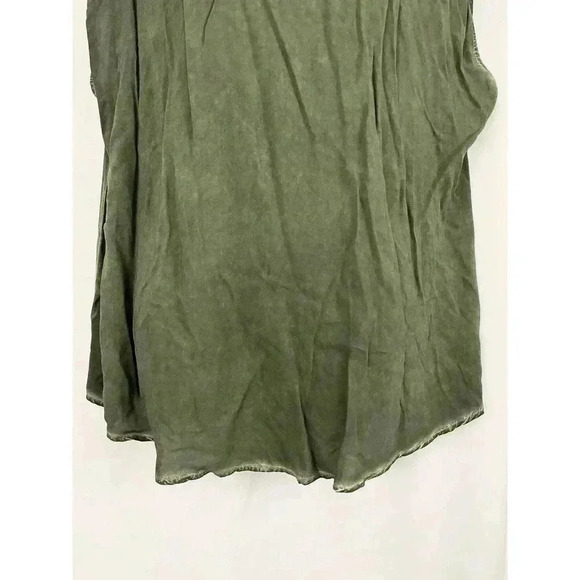 Torrid Washed Challis Lace Top Sz 0 Women's Plus Green V Neck NWT - Picture 12 of 13